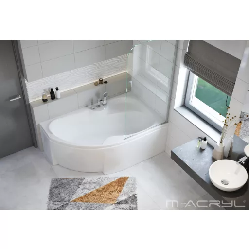 Azalia aszimmetrikus akril kád 170x105 balos