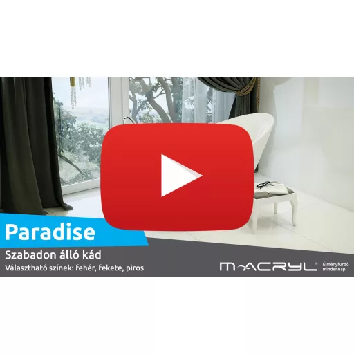 Paradise szabadon álló akril kád 180x80 fehér előlappal