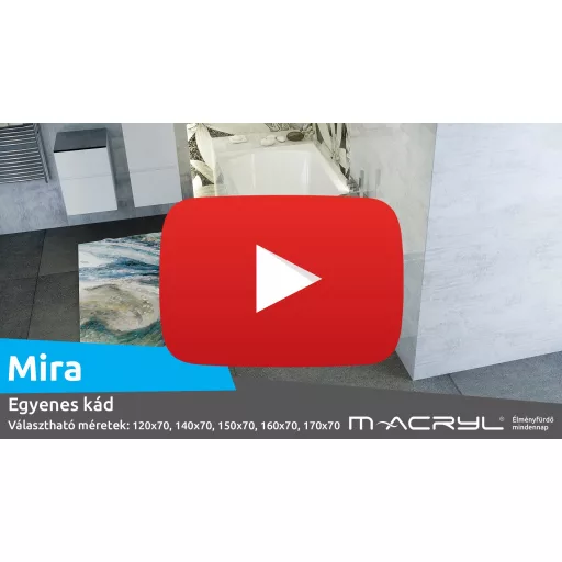 Mira egyenes akril kád 120x70
