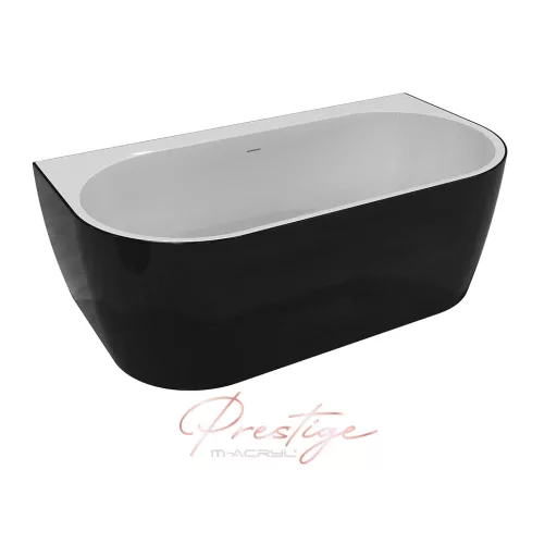 New Velvet különleges akril kád 160x85 fehér előlappal, fehér lefolyóval