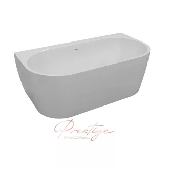   New Velvet különleges akril kád 160x85 fehér előlappal, króm lefolyóval