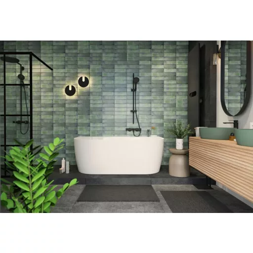 New Velvet különleges akril kád 160x85 fehér előlappal, króm lefolyóval