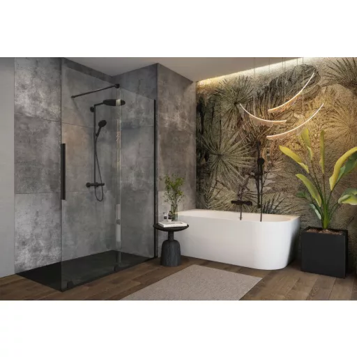 Harmony különleges akril kád 159x84 fehér előlappal, króm lefolyóval, jobbos
