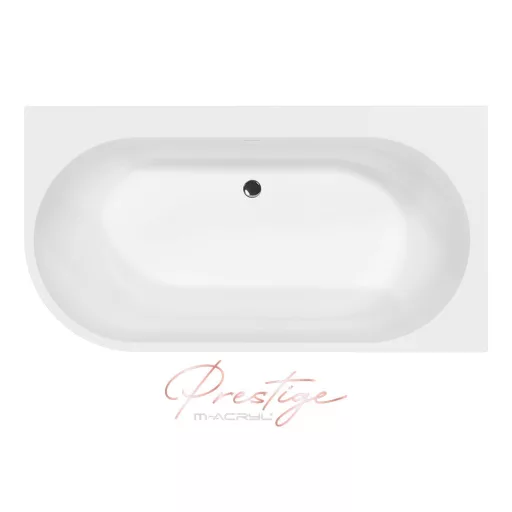 Harmony különleges akril kád 159x84 fehér előlappal, fehér lefolyóval, balos