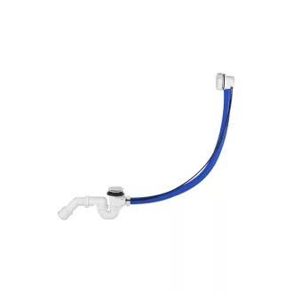   Hosszú automata le- és túlfolyó (ABS), szifonnal (80 cm) fehér színben